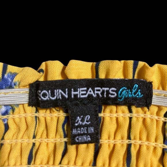 SEQUIN HEARTS GIRLS SILKY ROMPER / SZ: XL - Picture 6 of 8